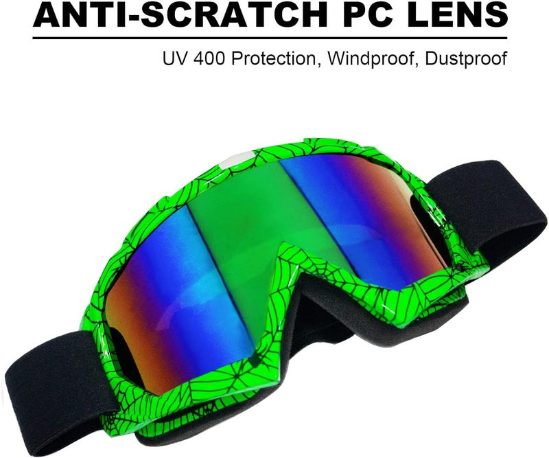 CoPvner Store Dirt Bike Goggles for Motorcycle, ATV, Motocross, Riding, Offroad - Adult, Men, Women, Youth, Kids - Image 2